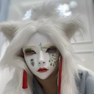 chinese style masks anime mask hanfu costume accessories carnival masquerade mask halloween role play party decor cosplay party