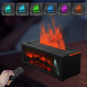 261*101*97mm 3d flame humidifier colorful humidifier dual lighting modes quiet operation timed shutdown function